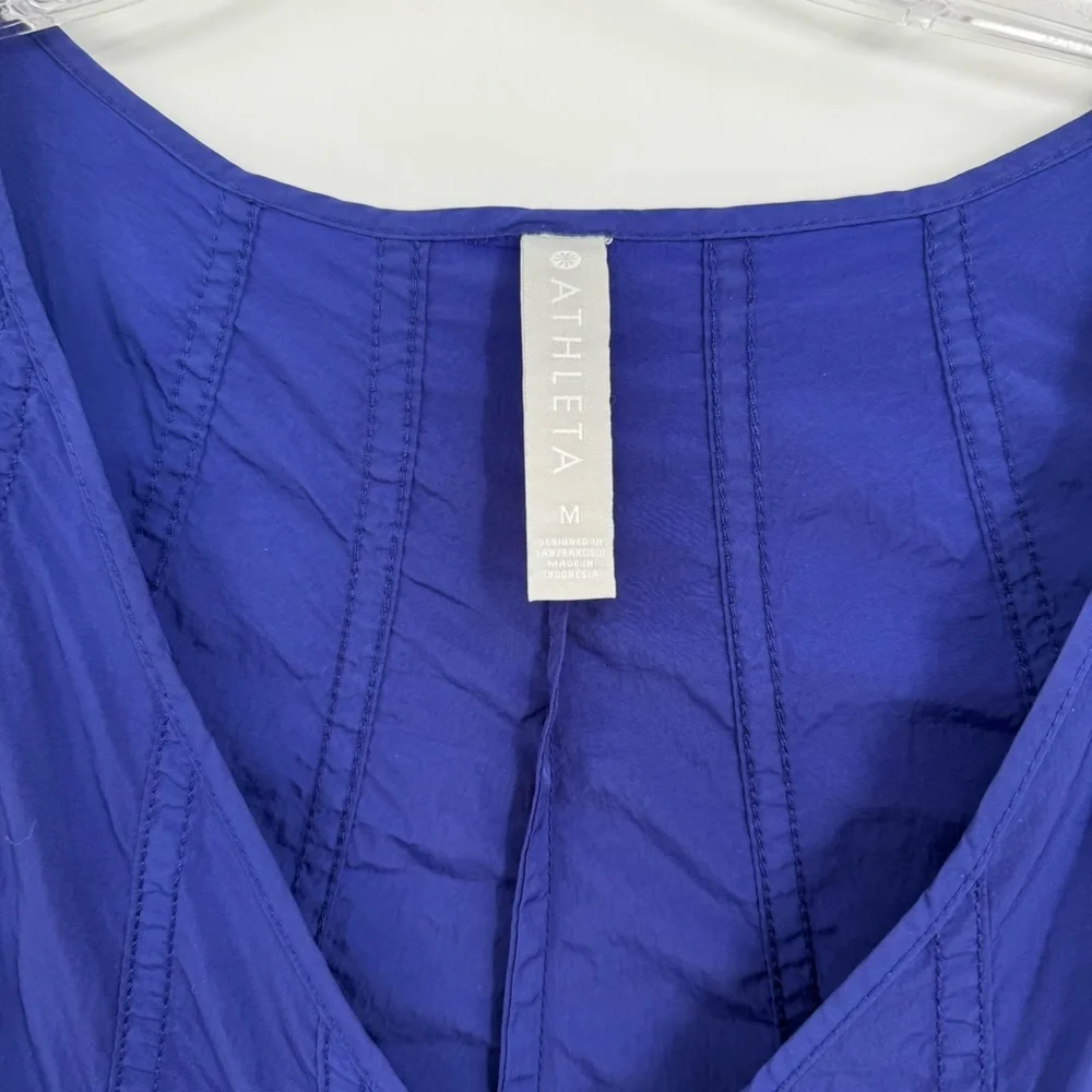 Athleta Canopy Parachute Nylon Maxi Swing Dress Purple Lightweight size Medium - Picture 6 of 10
